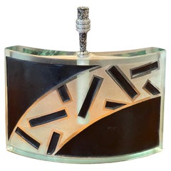Retro Post-Modern Memphis Style Art Glass Perfume Bottle with Stopper by Joan Irving