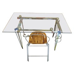 Post modern Memphis style artistic writing desk and chair, Germany 1980s