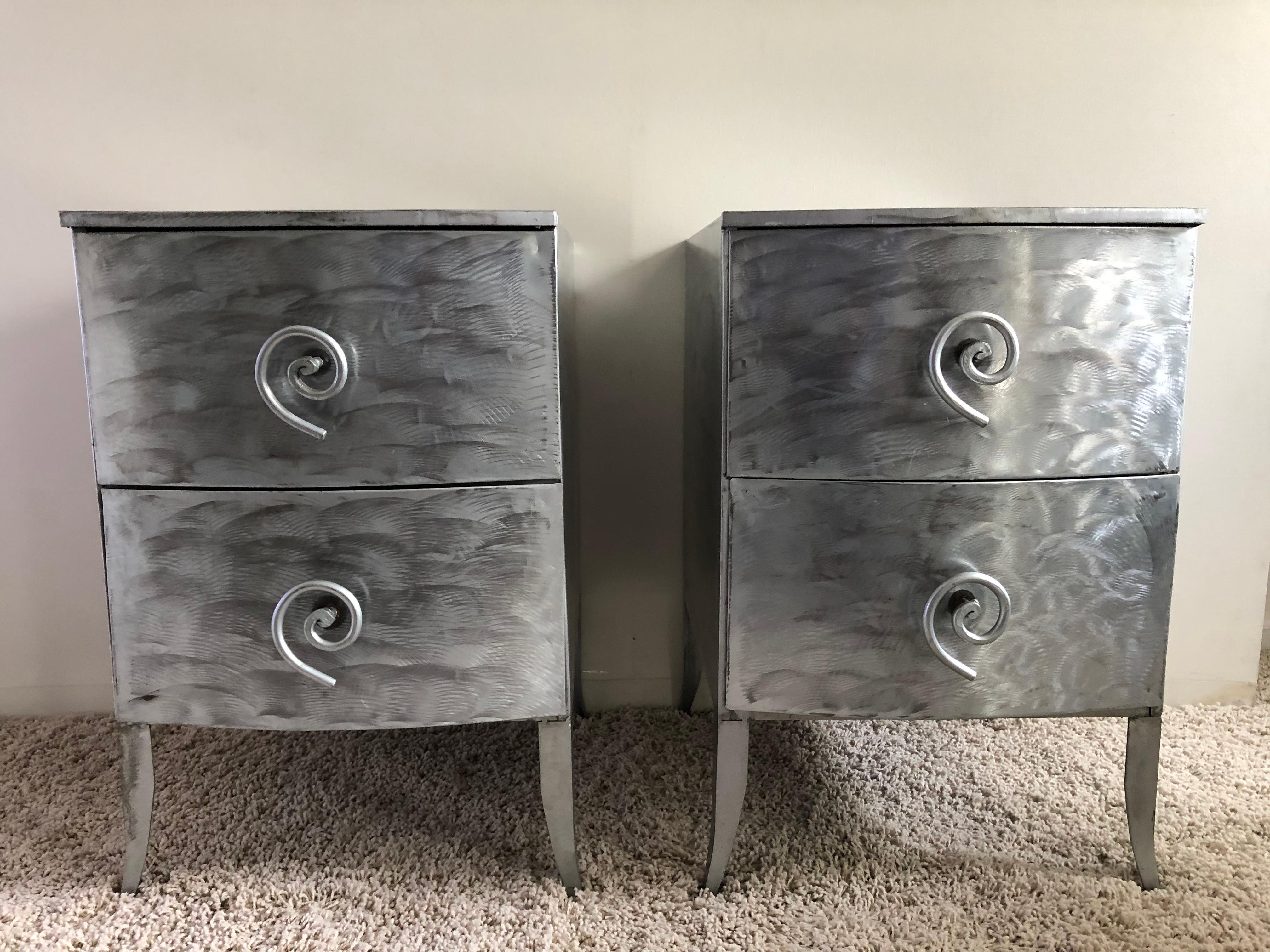 aluminum bedside table