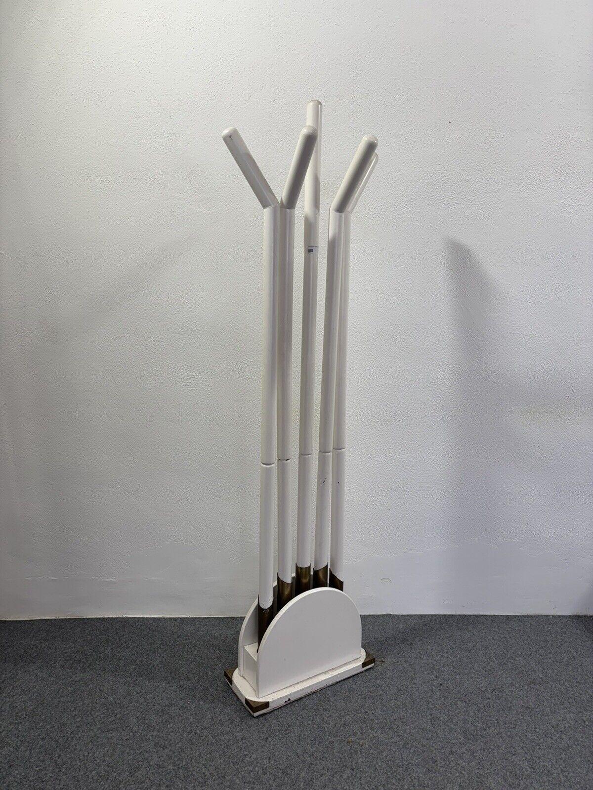 Brass Post Modern Memphis Style Coat Rack Hanger Cintres Kleiderbugel 1980's For Sale