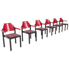 Post-Modern Memphis Style Dining Dhairs by Thonet
