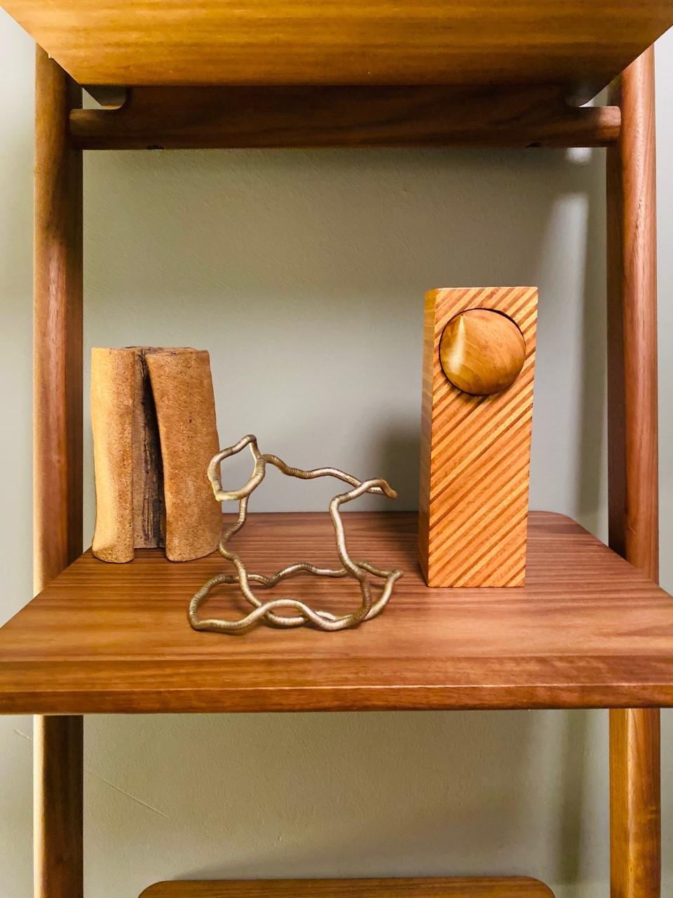 Postmodern Memphis Style Mixed Wood Trinket Box 4
