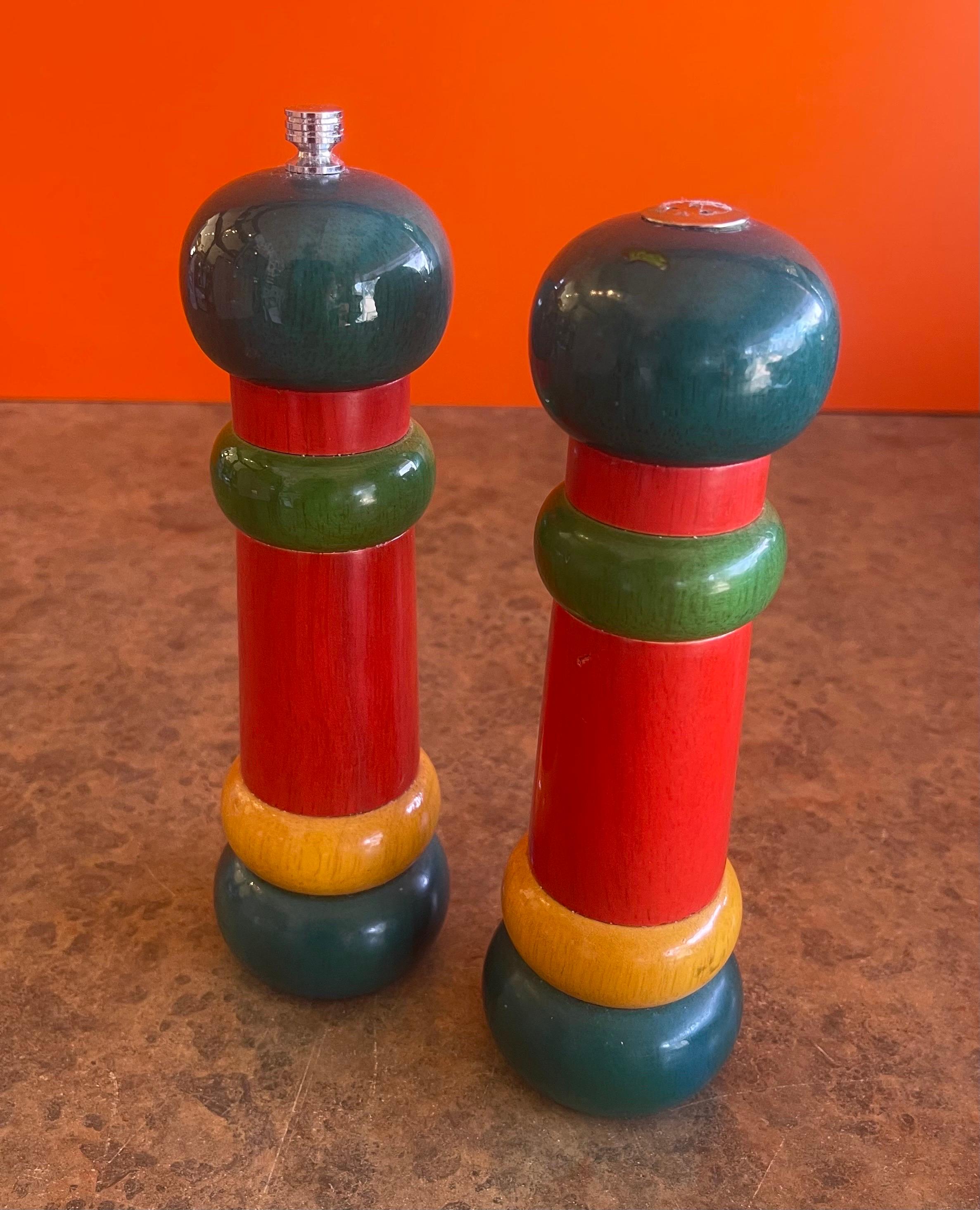 Post-Modern Memphis Style Salt and Pepper Shakers by Olde Thompson For Sale 2