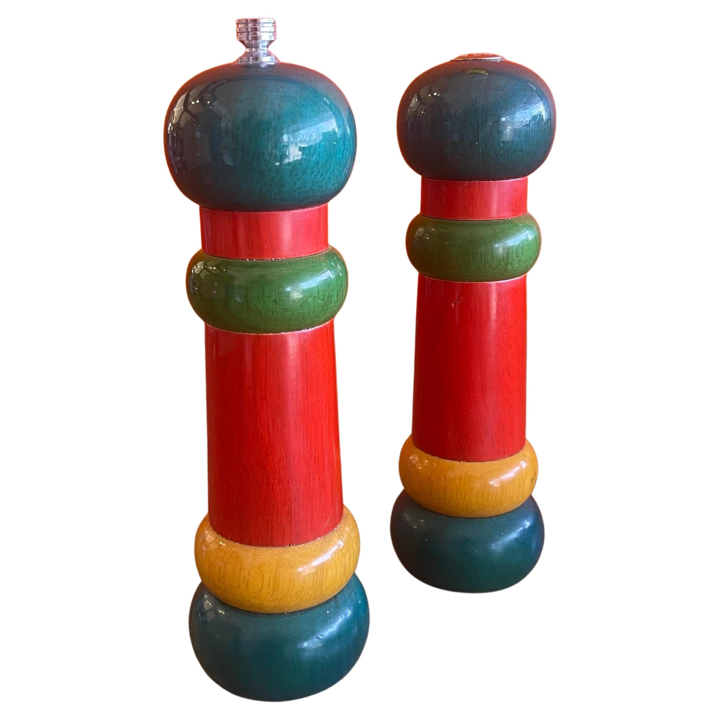 Post-Modern Memphis Style Salt and Pepper Shakers by Olde Thompson