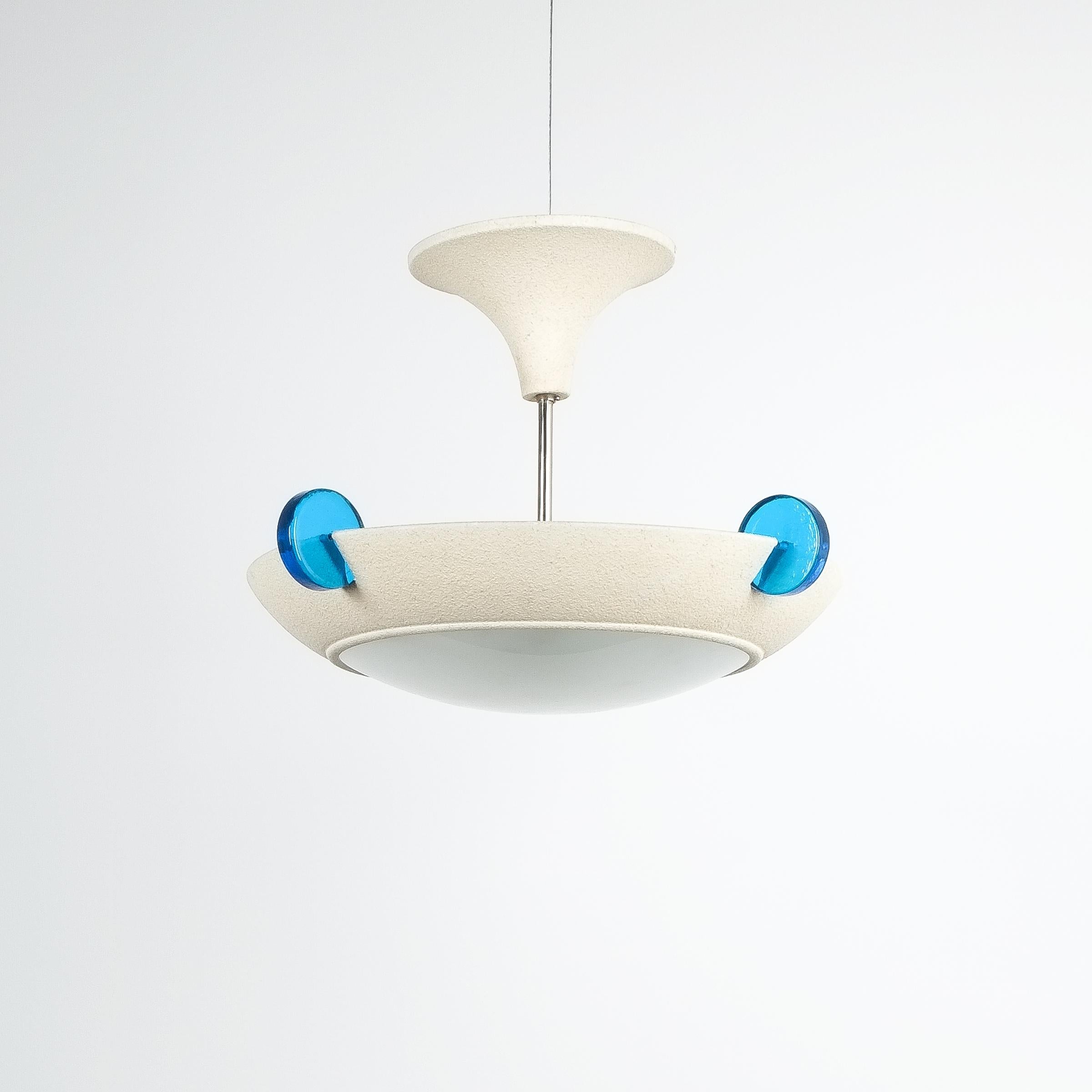 Postmodern Memphis Style Semi Flush Mount or Chandelier, Italy 4