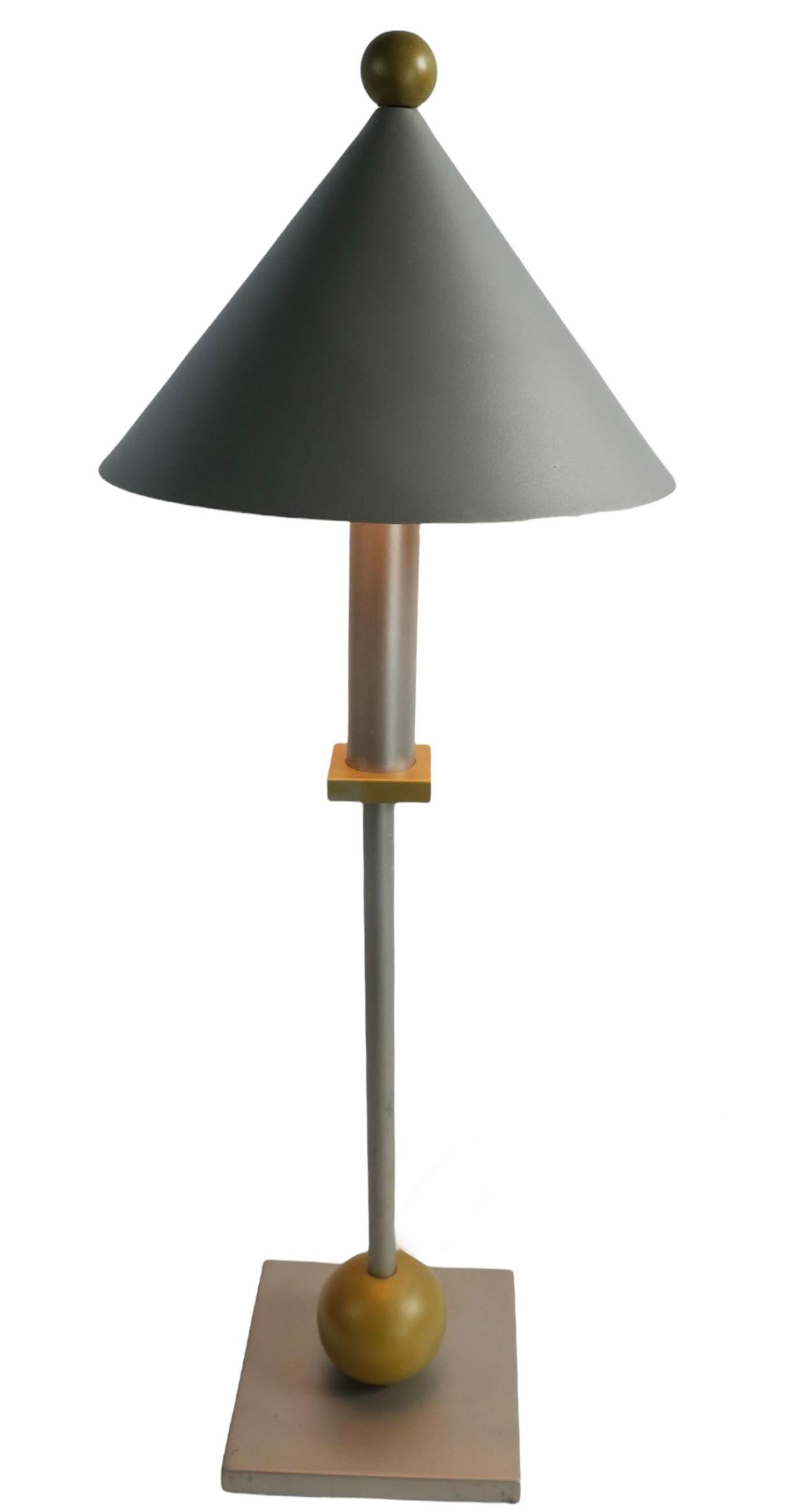 Postmoderne Tischlampe im Memphis-Stil von George Kovacs für Sonneman, ca. 1990 (20. Jahrhundert) im Angebot