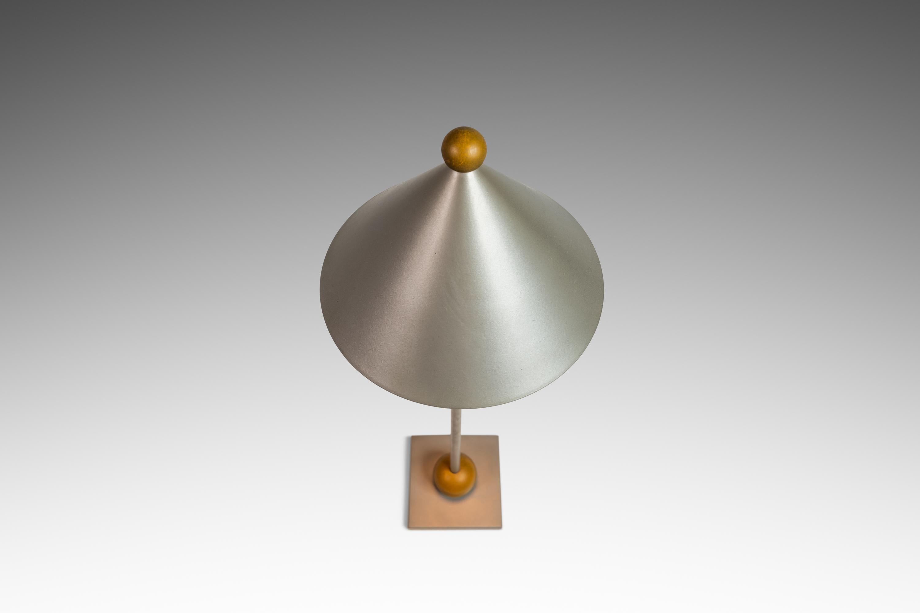 Post Modern Memphis Style Table Lamp by George Kovacs for Sonneman, USA, c 1990s In Good Condition For Sale In Deland, FL