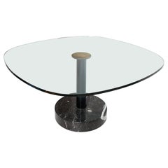 Post-modern “Menhir” centre table of granite, glass & mixed metals