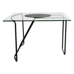 Post-Modern Metal and Glass Coffee Table, Italy, 1980s