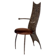 Post Modern Metal Chair, 1980s