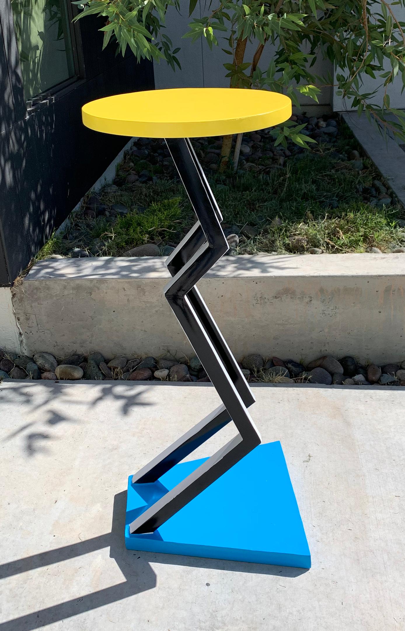 Post-Modern Postmodern Michele De Lucci Style Pedestal Table