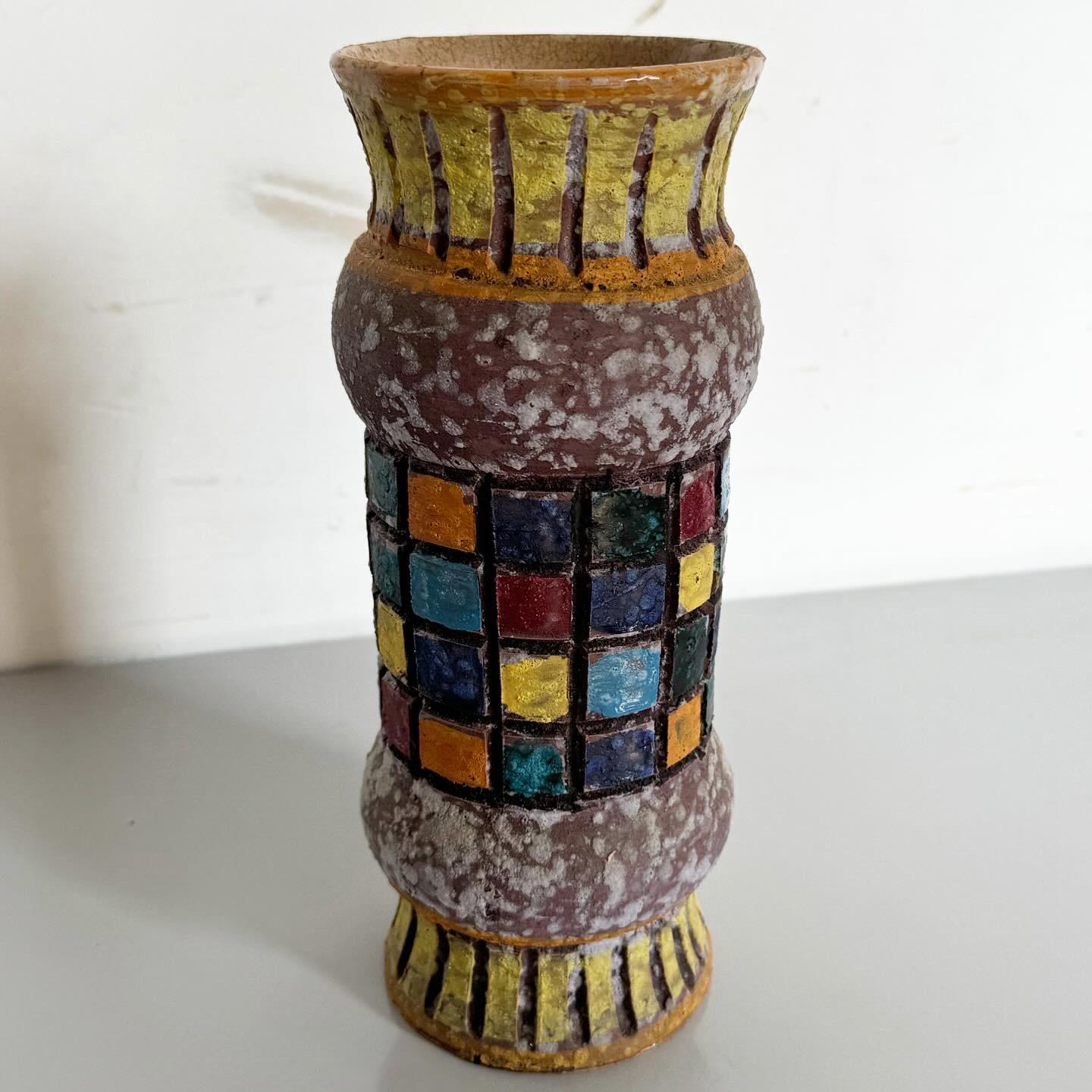 Pottery Post-Modern Mid Century Table Vase For Sale