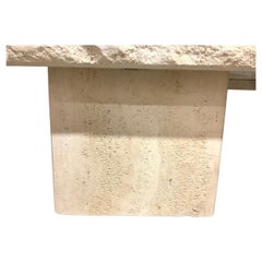 Post modern mid century Travertine coffee cocktail table