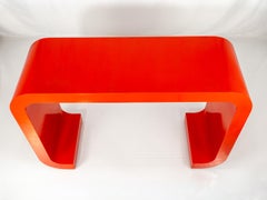 Post Modern Ming Karl Springer Style Enameled Console Table