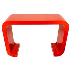 Post Modern Ming Karl Springer Style Enameled Console Table