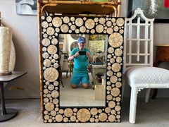 Post-Modern Mirror Inlaid With Capiz Shell