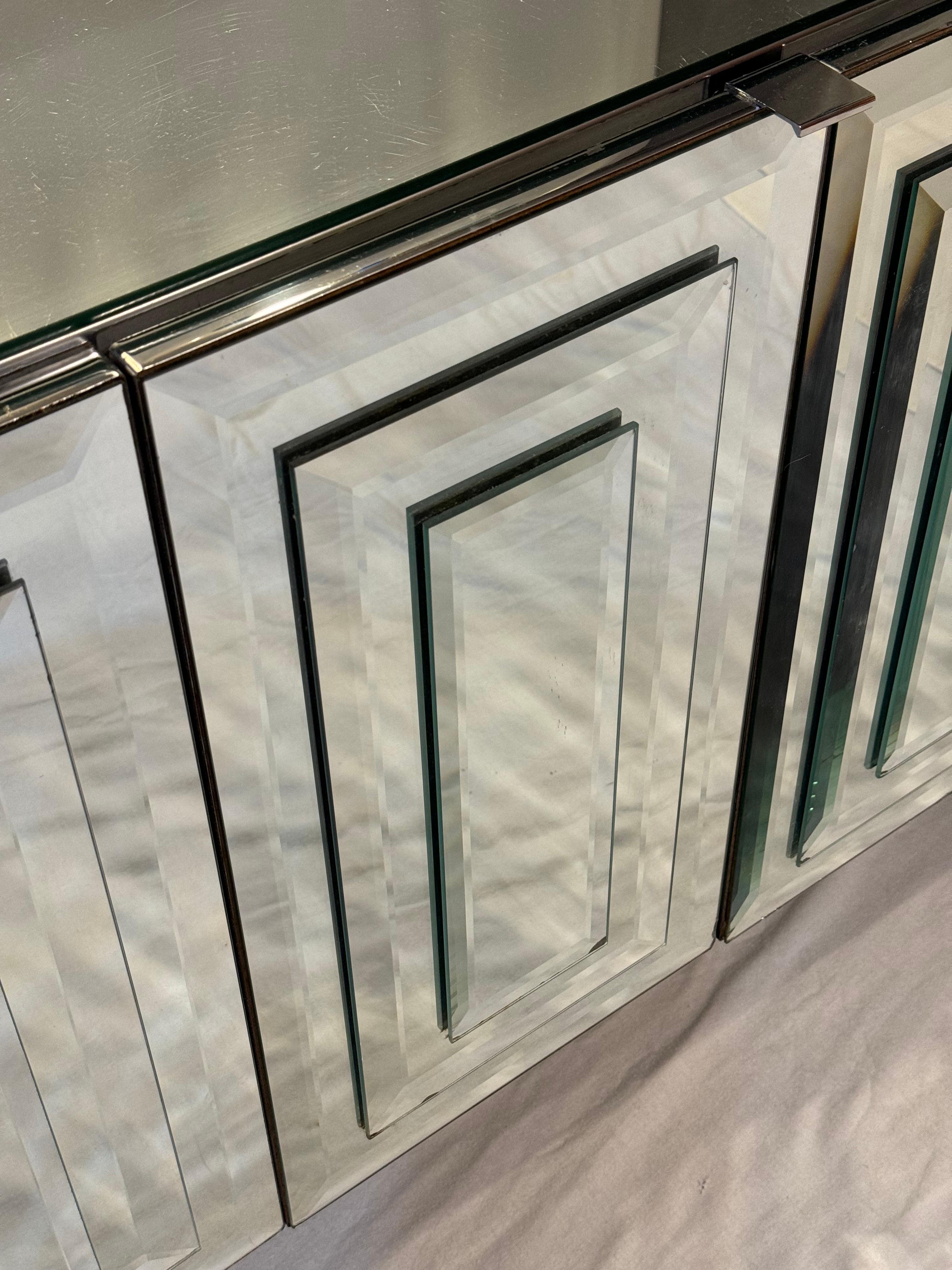 Post Modern Mirrored Credenza by Ello 2