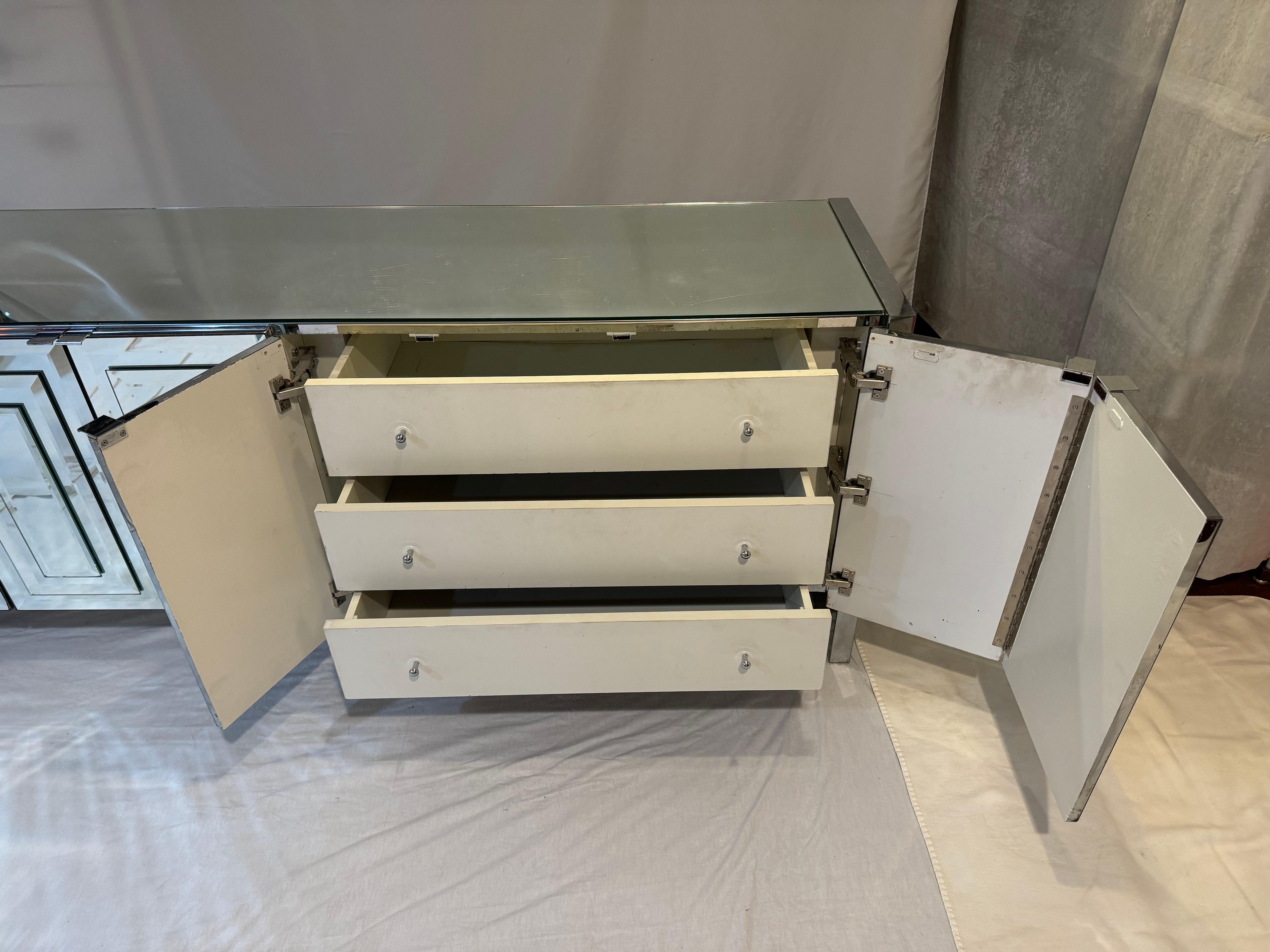 Post Modern Mirrored Credenza by Ello 4