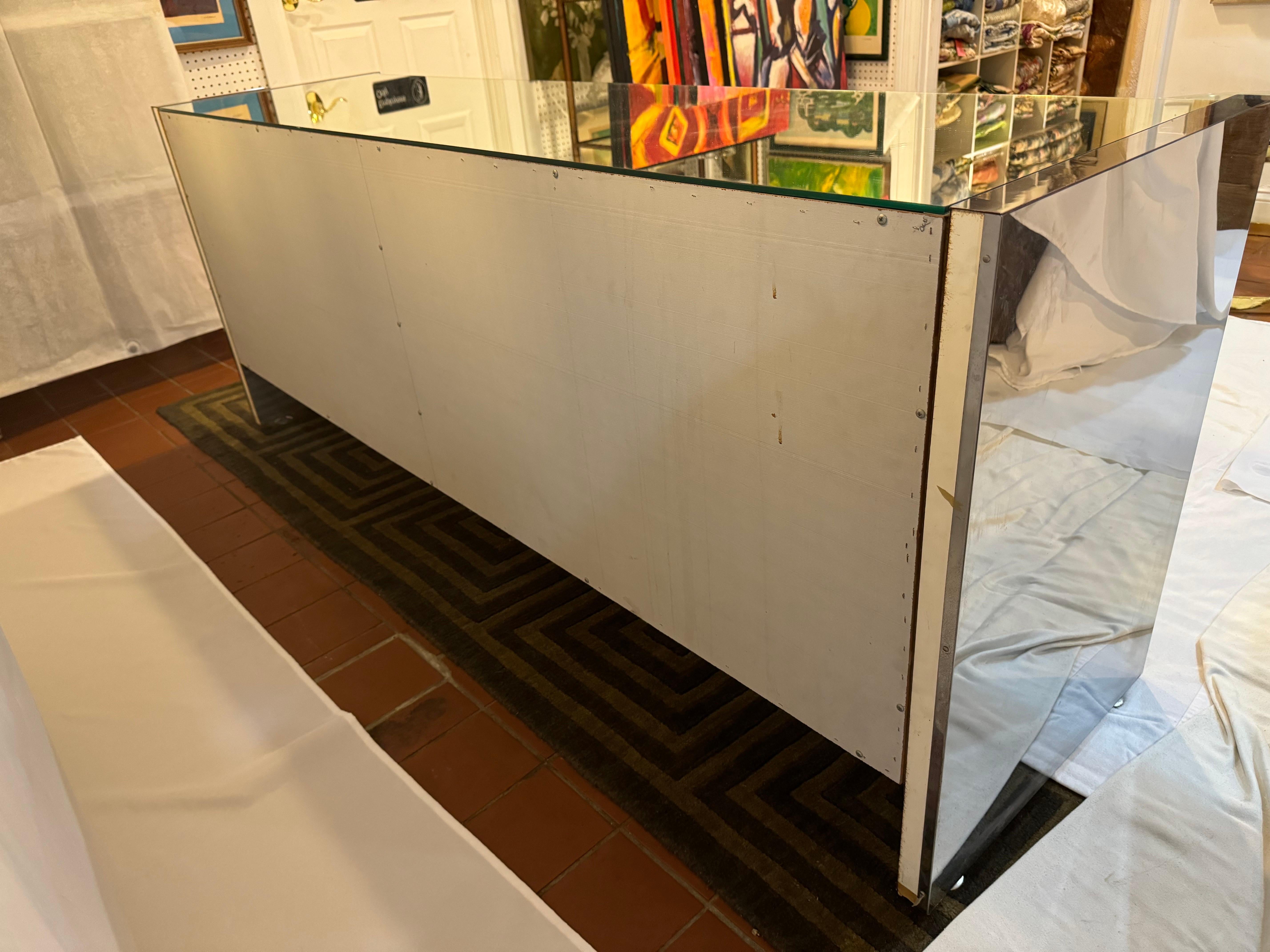 Post Modern Mirrored Credenza by Ello 7