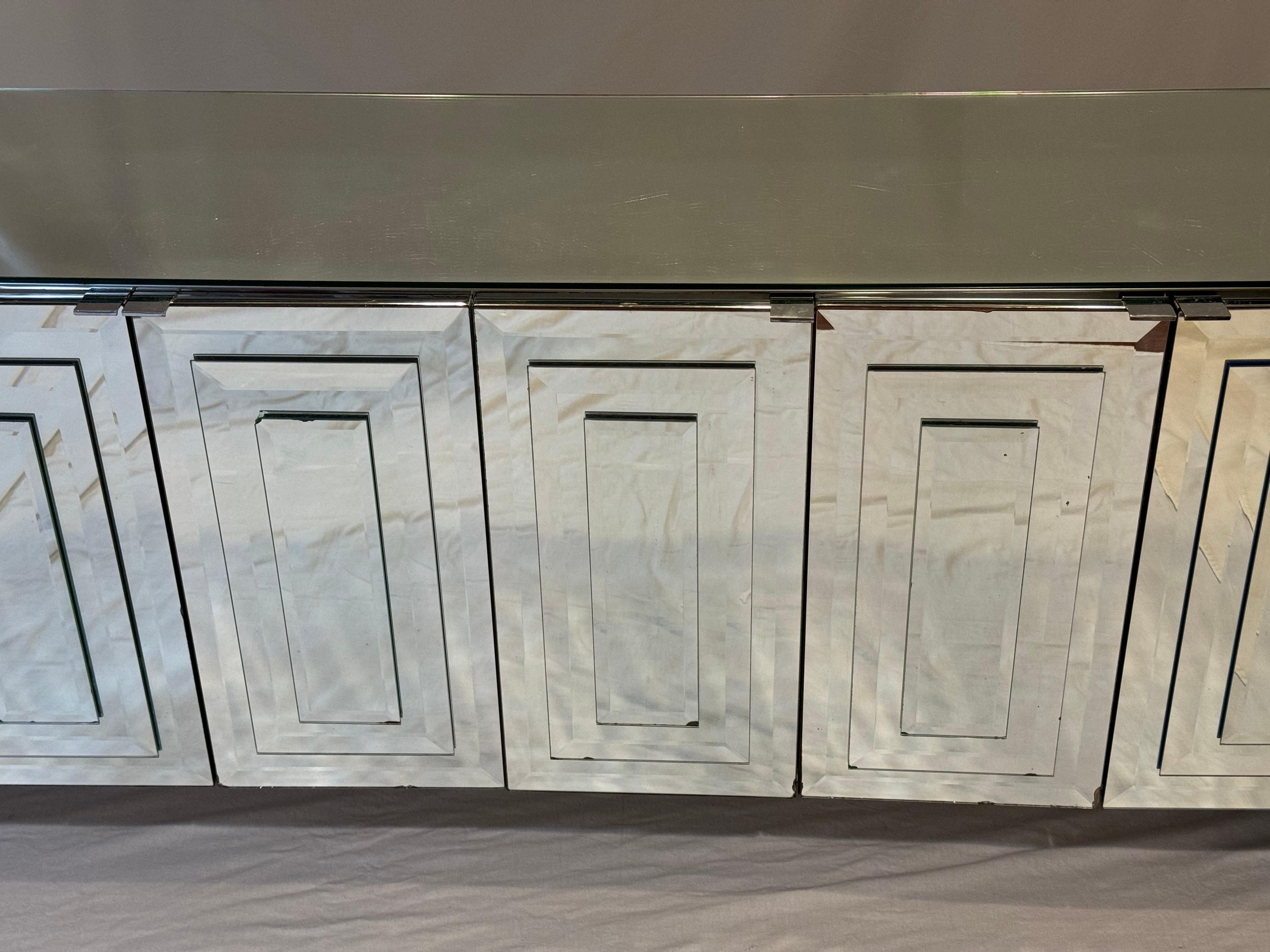 Post Modern Mirrored Credenza by Ello 8