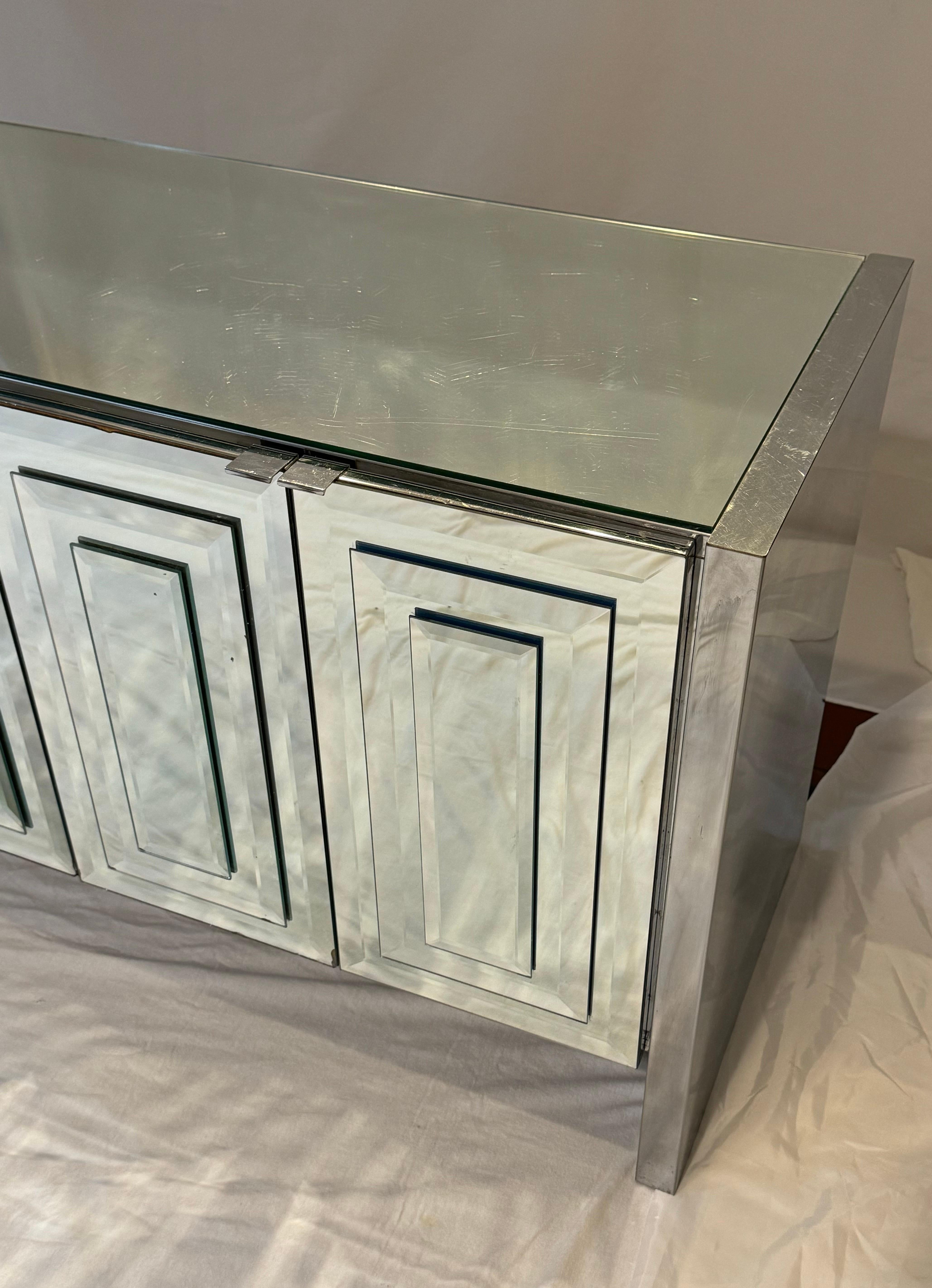 American Post Modern Mirrored Credenza by Ello