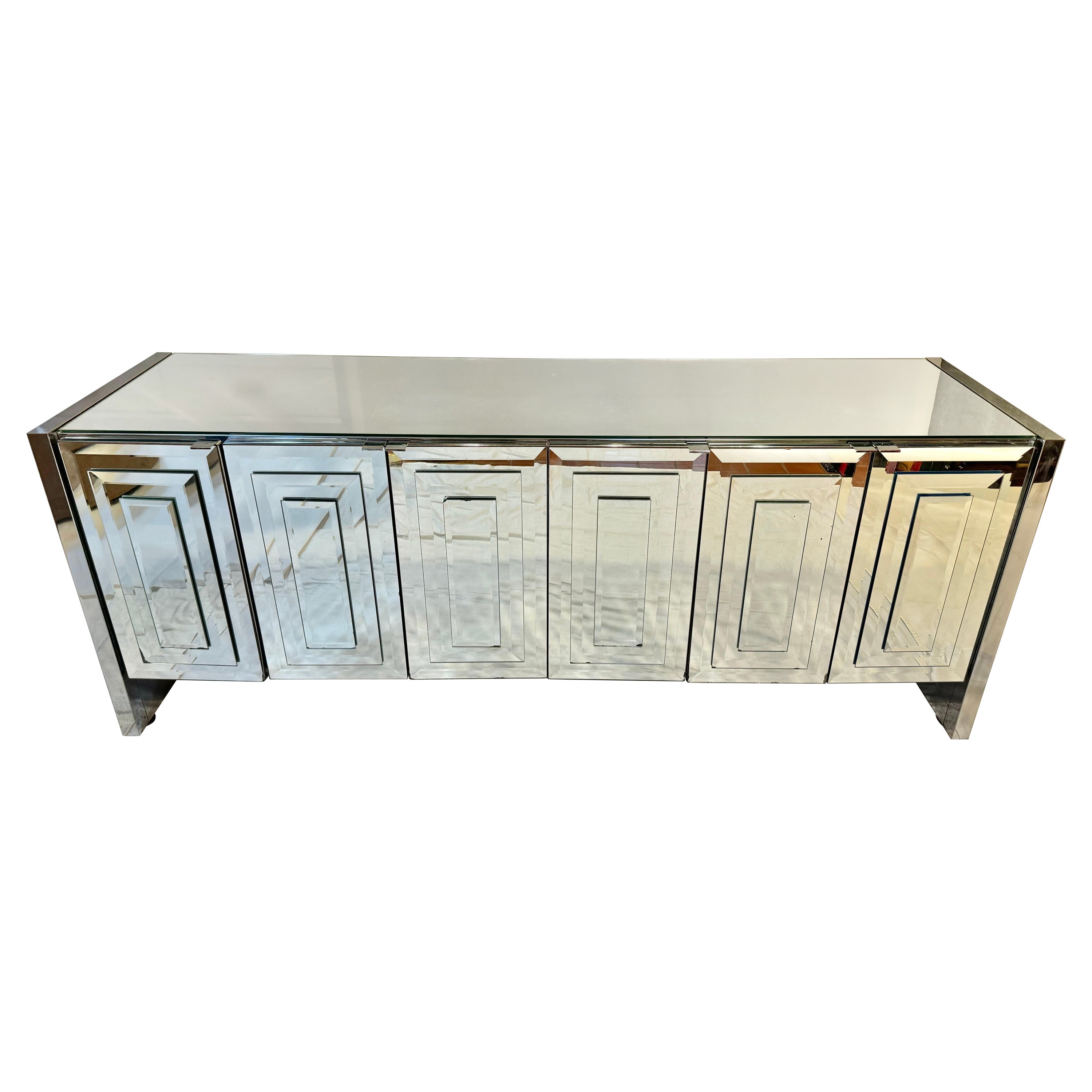 Post Modern Mirrored Credenza by Ello