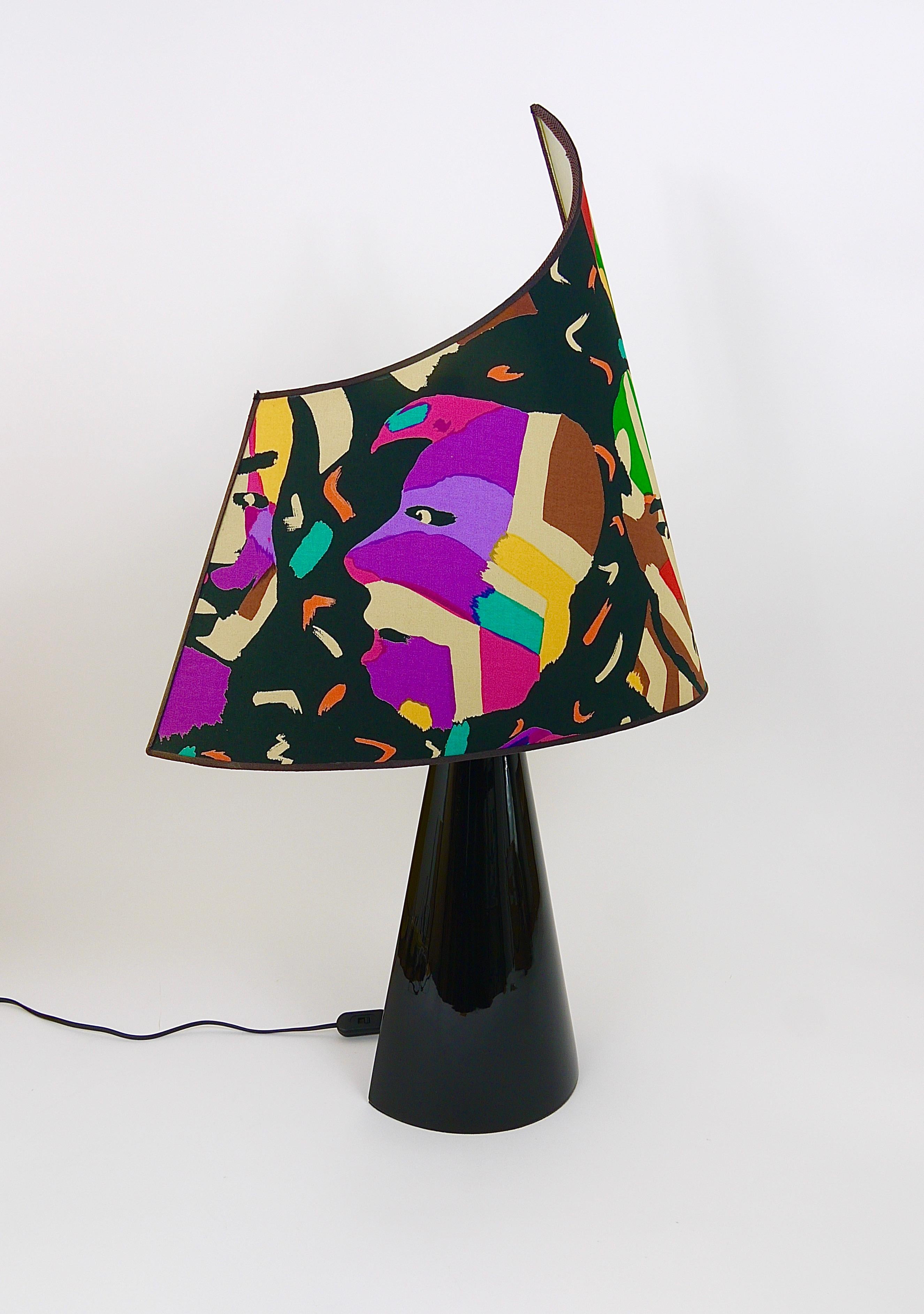 Late 20th Century Post-Modern Missoni Table Lamp by Massimo Valloto, Italy, 1980s For Sale