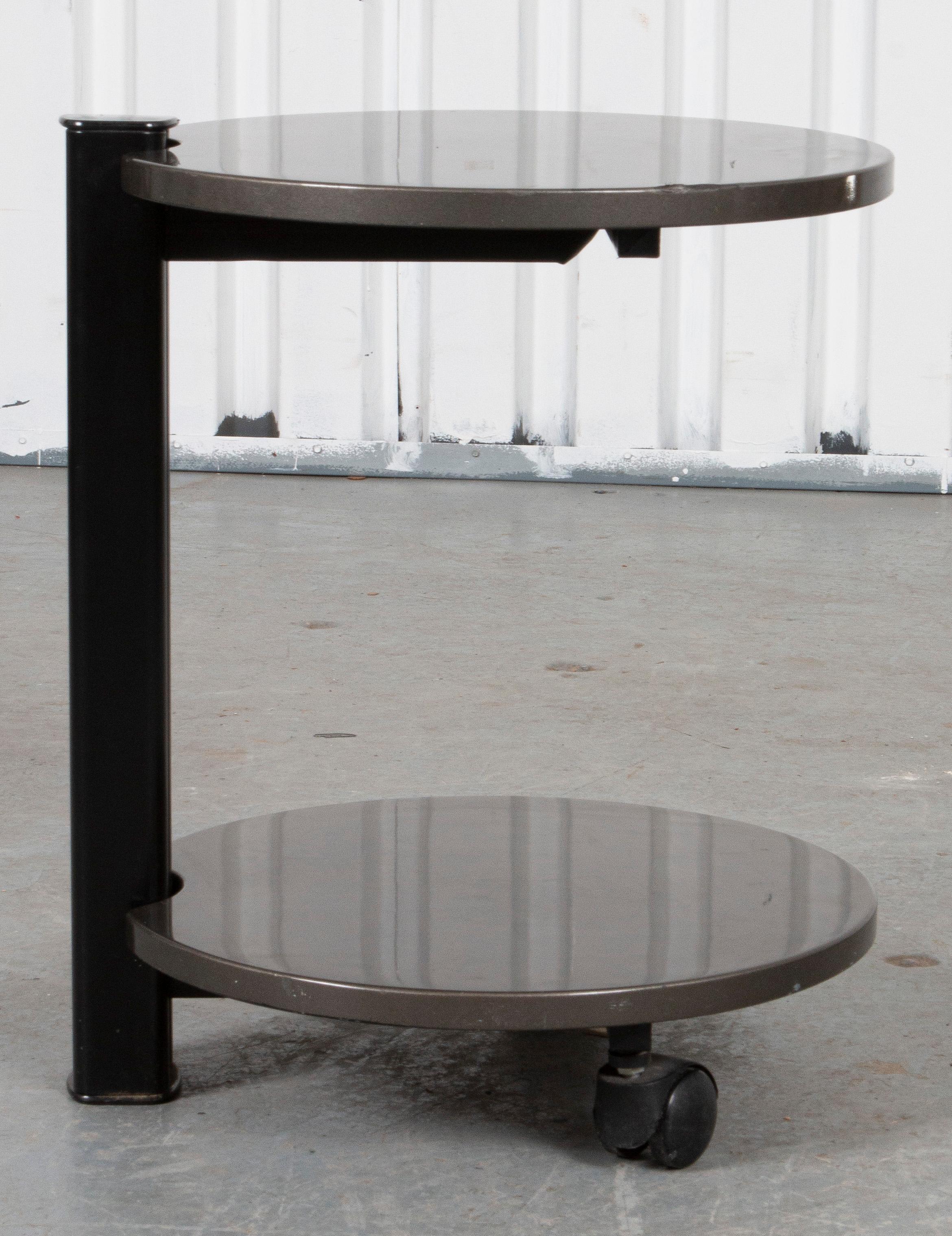 20th Century Post-Modern Mixed Media Two Tier Side Table For Sale