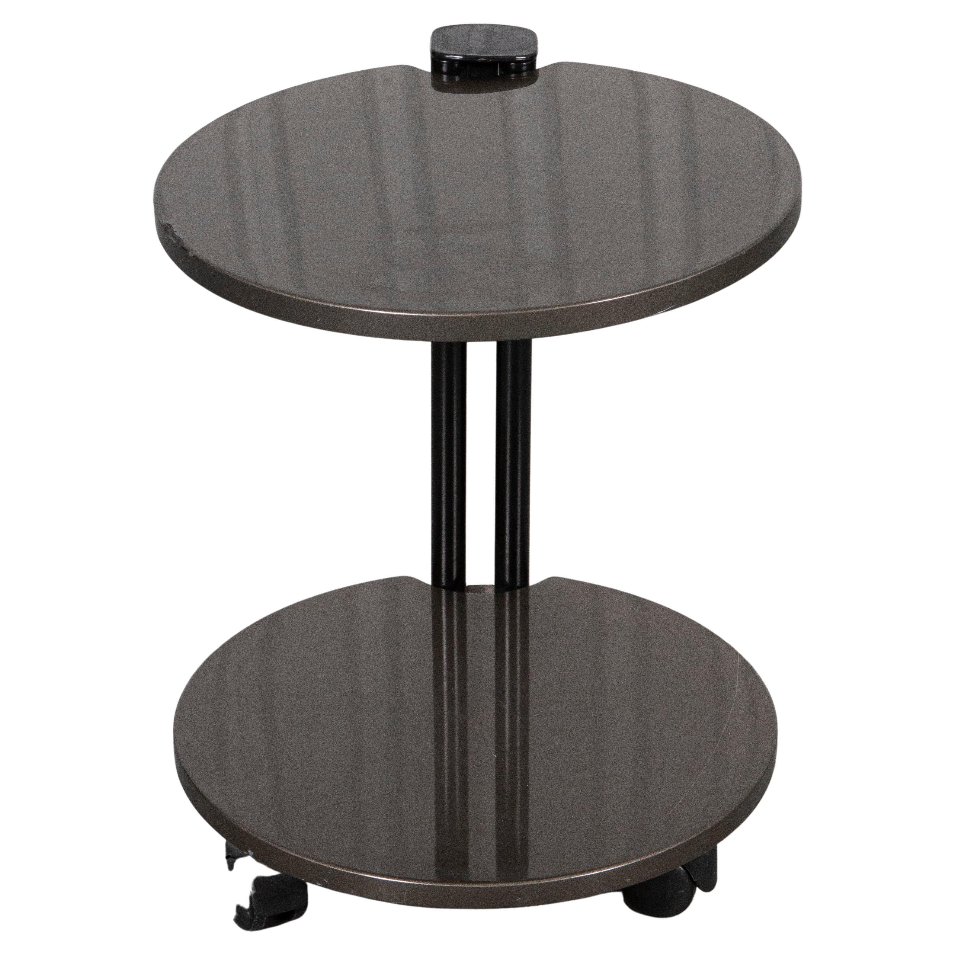 Post-Modern Mixed Media Two Tier Side Table For Sale