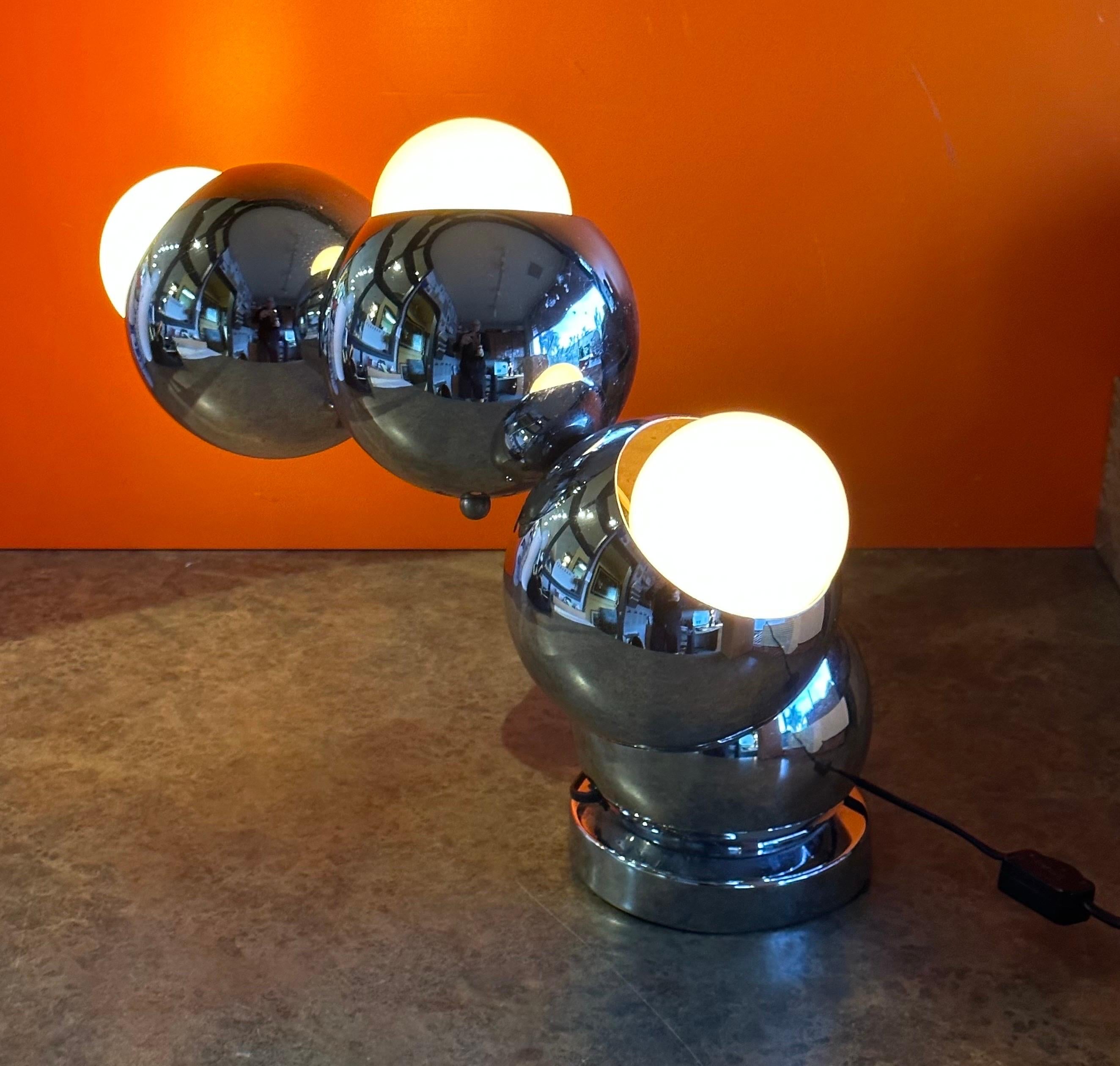 Post-Modern Molecule Table Lamp in Chrome by Robert Sonneman For Sale 5