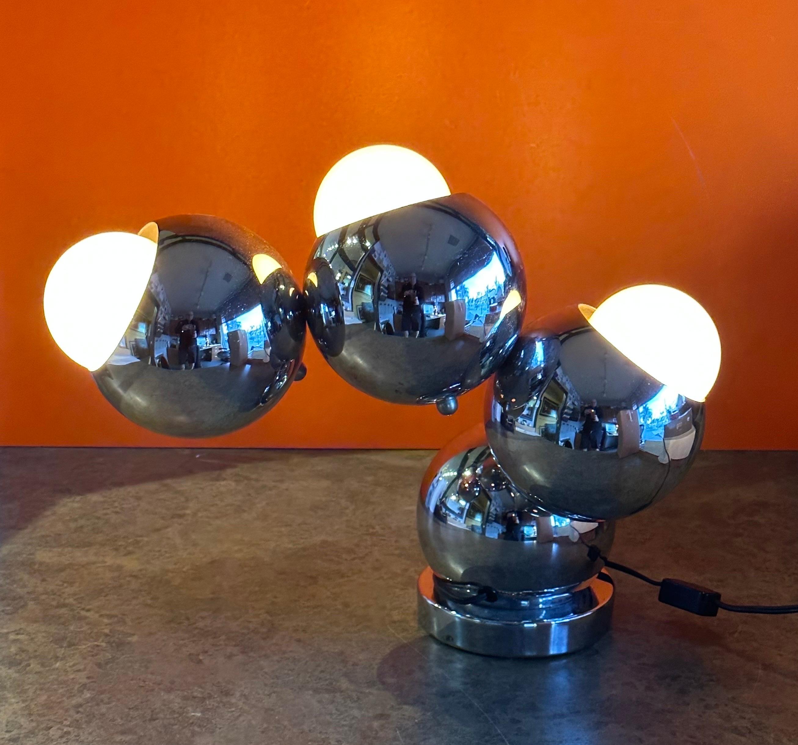 Post-Modern Molecule Table Lamp in Chrome by Robert Sonneman For Sale 6