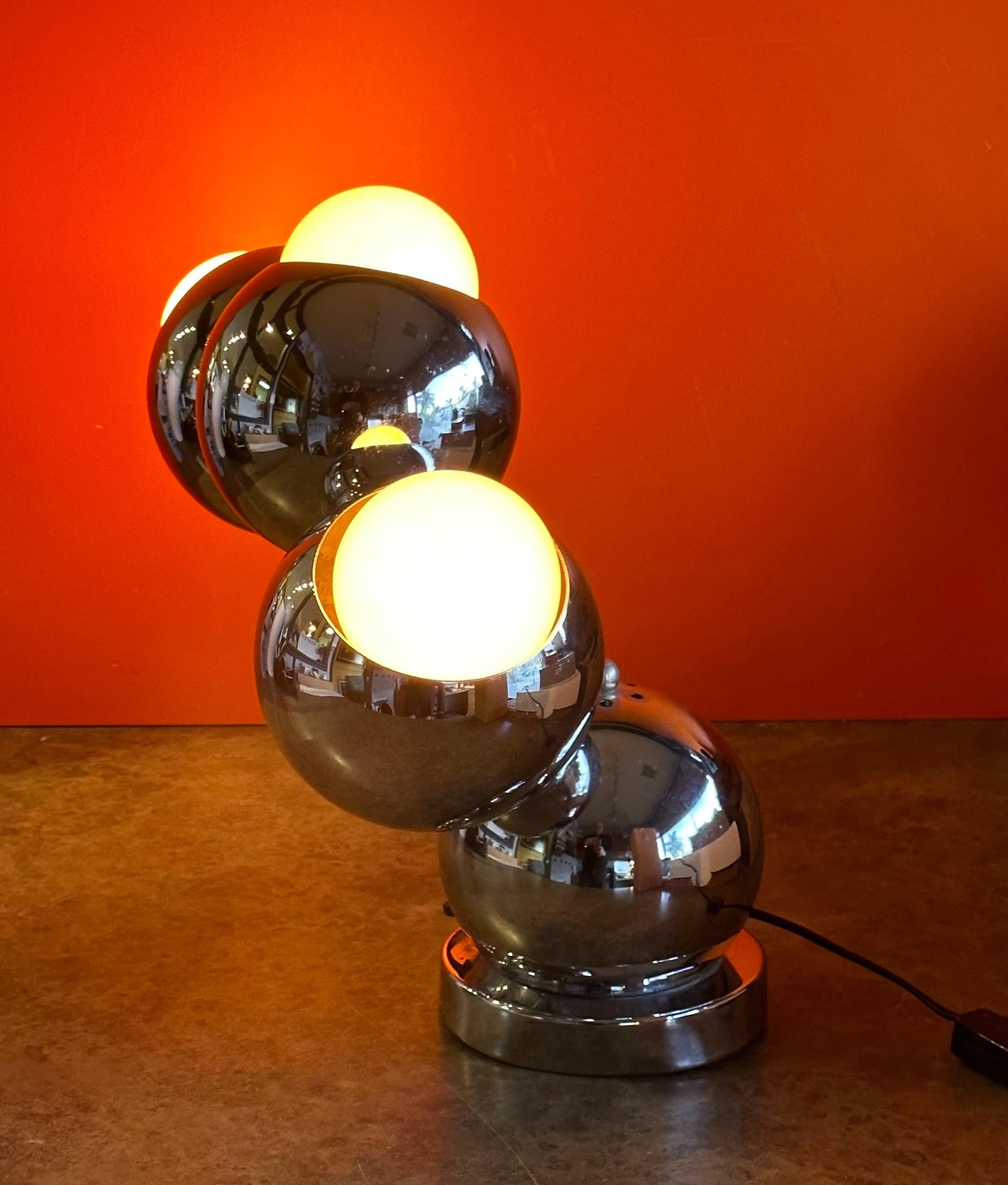 Post-Modern Molecule Table Lamp in Chrome by Robert Sonneman For Sale 8
