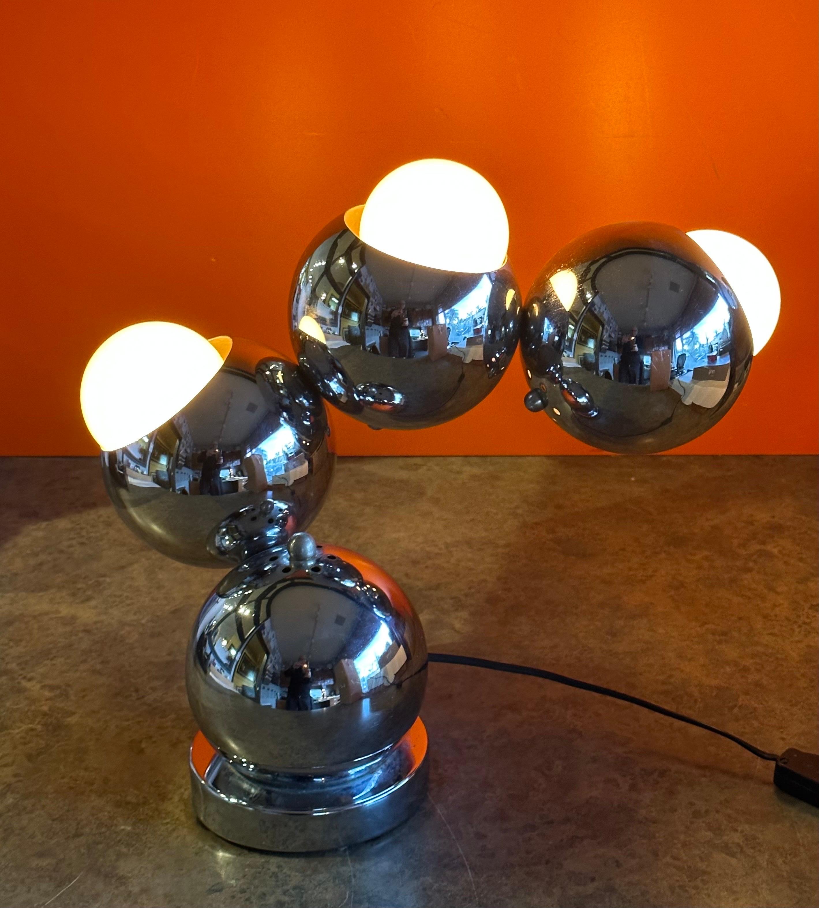 Post-Modern Molecule Table Lamp in Chrome by Robert Sonneman For Sale 12