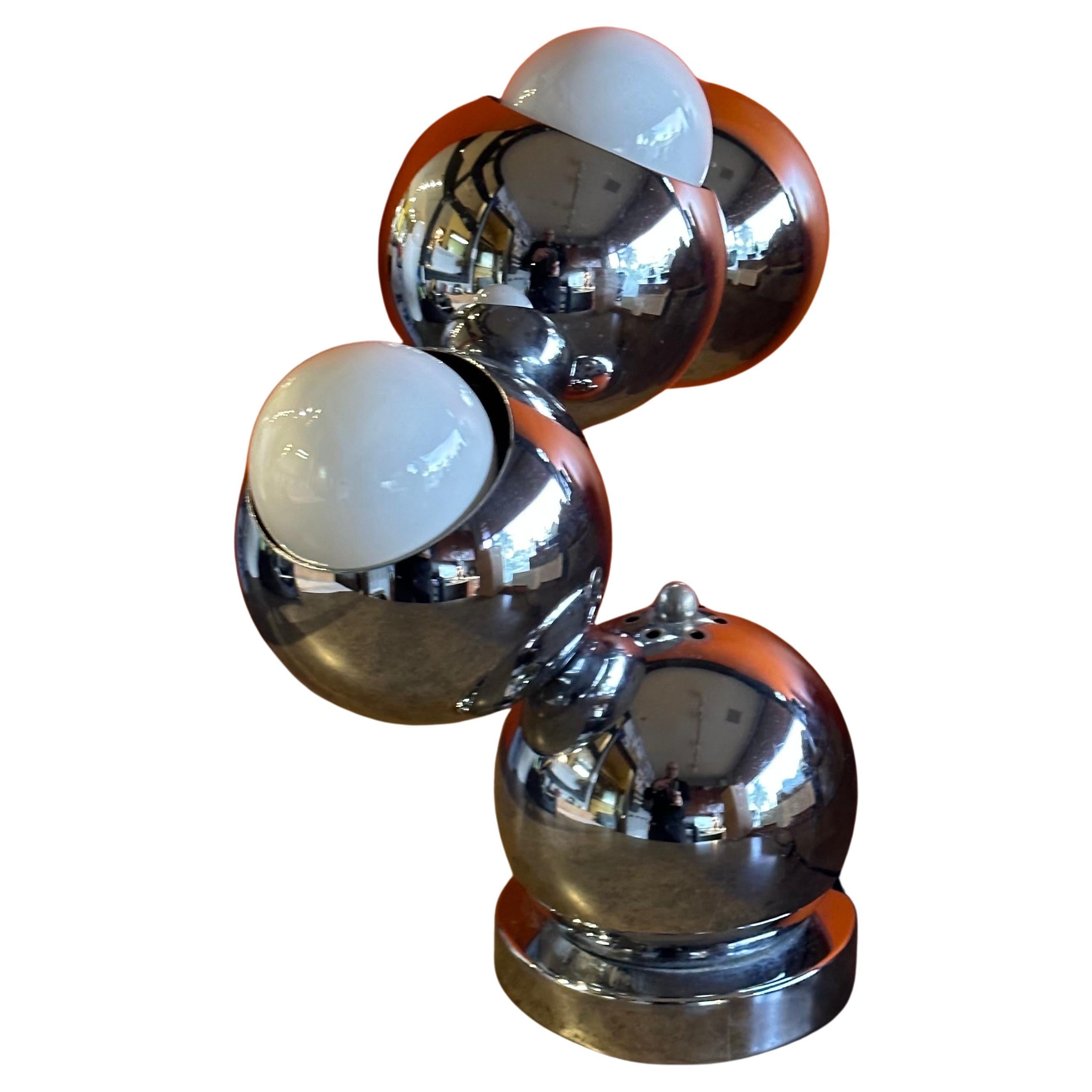 Postmoderne Molecule-Tischlampe aus Chrom von Robert Sonneman im Angebot 13
