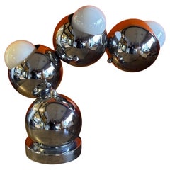 Retro Post-Modern Molecule Table Lamp in Chrome by Robert Sonneman