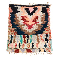 Post Modern Moroccan Boucherouite Boujad Berber Rug