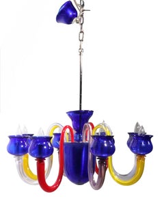 Post Modern Murano Chandelier in the style of Ponti for Venini