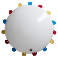 Post-Modern Murano Flush Mount, circa 1980