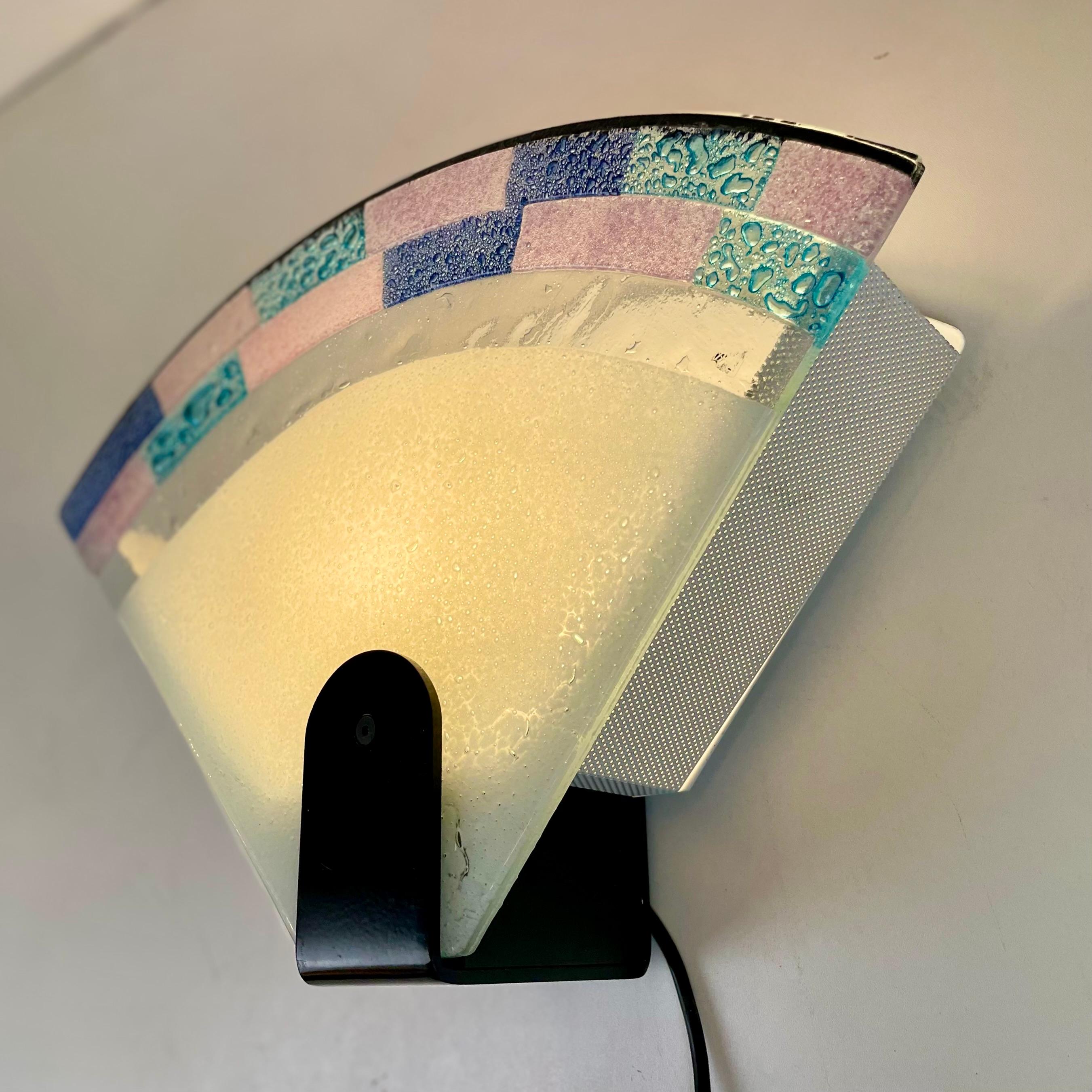 Aplique de pared de Murano postmoderno de Zonca, años 80 Posmoderno en venta