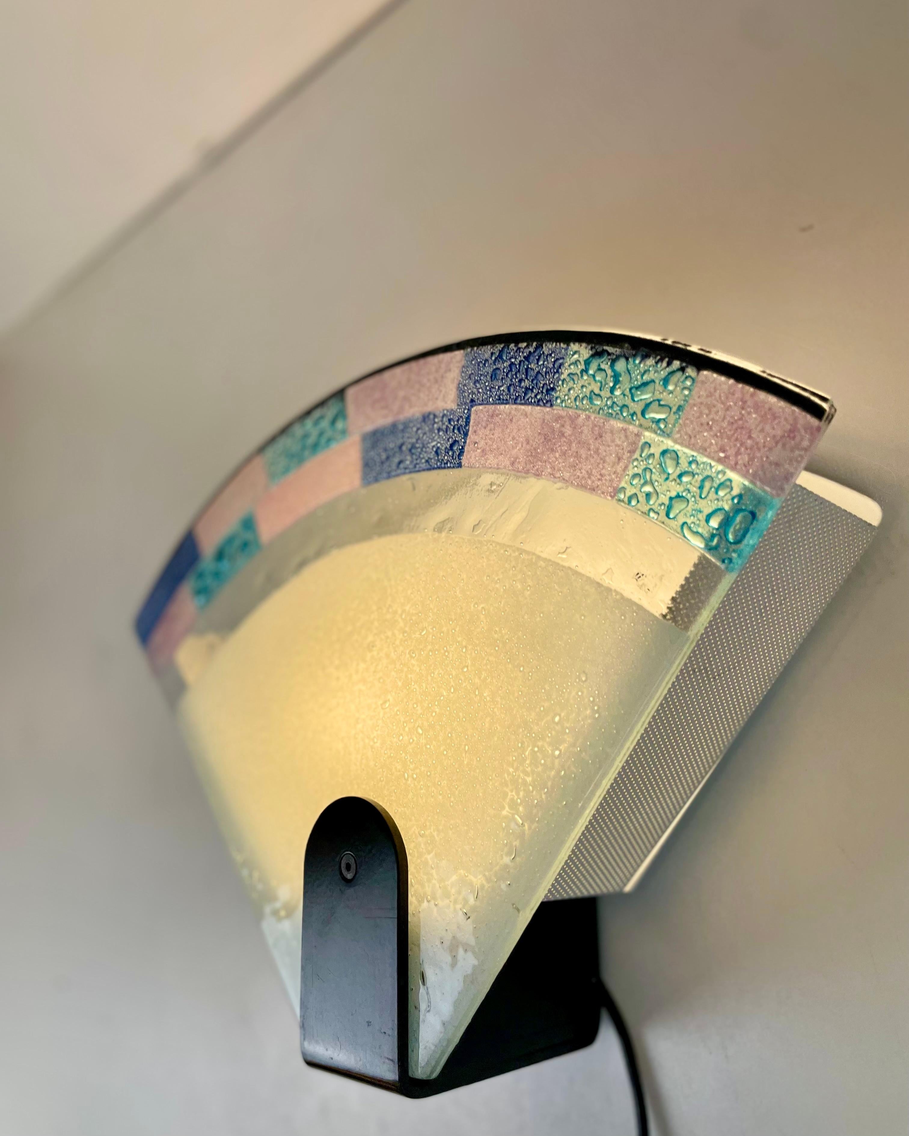 Aplique de pared de Murano postmoderno de Zonca, años 80 Italiano en venta
