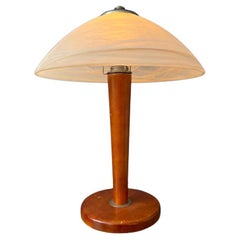 Postmoderne Pilz Jugendstil-Glastischlampe, 1970er Jahre