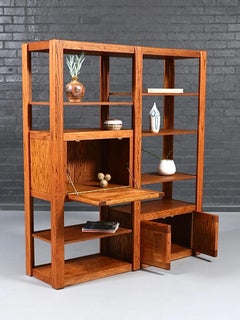 Post Modern Oak Bookshelf Shelving Unit