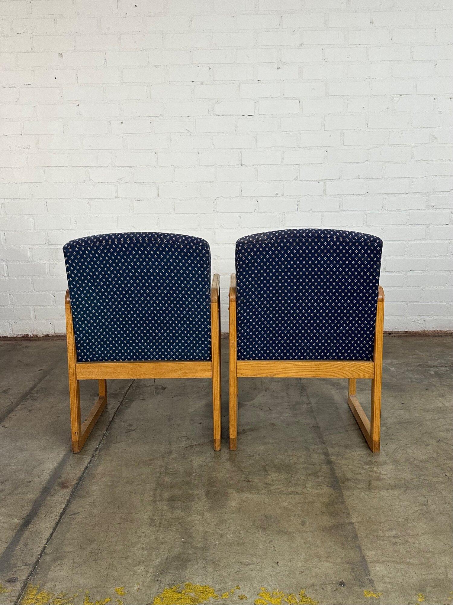 Mid-Century Modern Post Modern Oak Side Chairs, Sold Separately