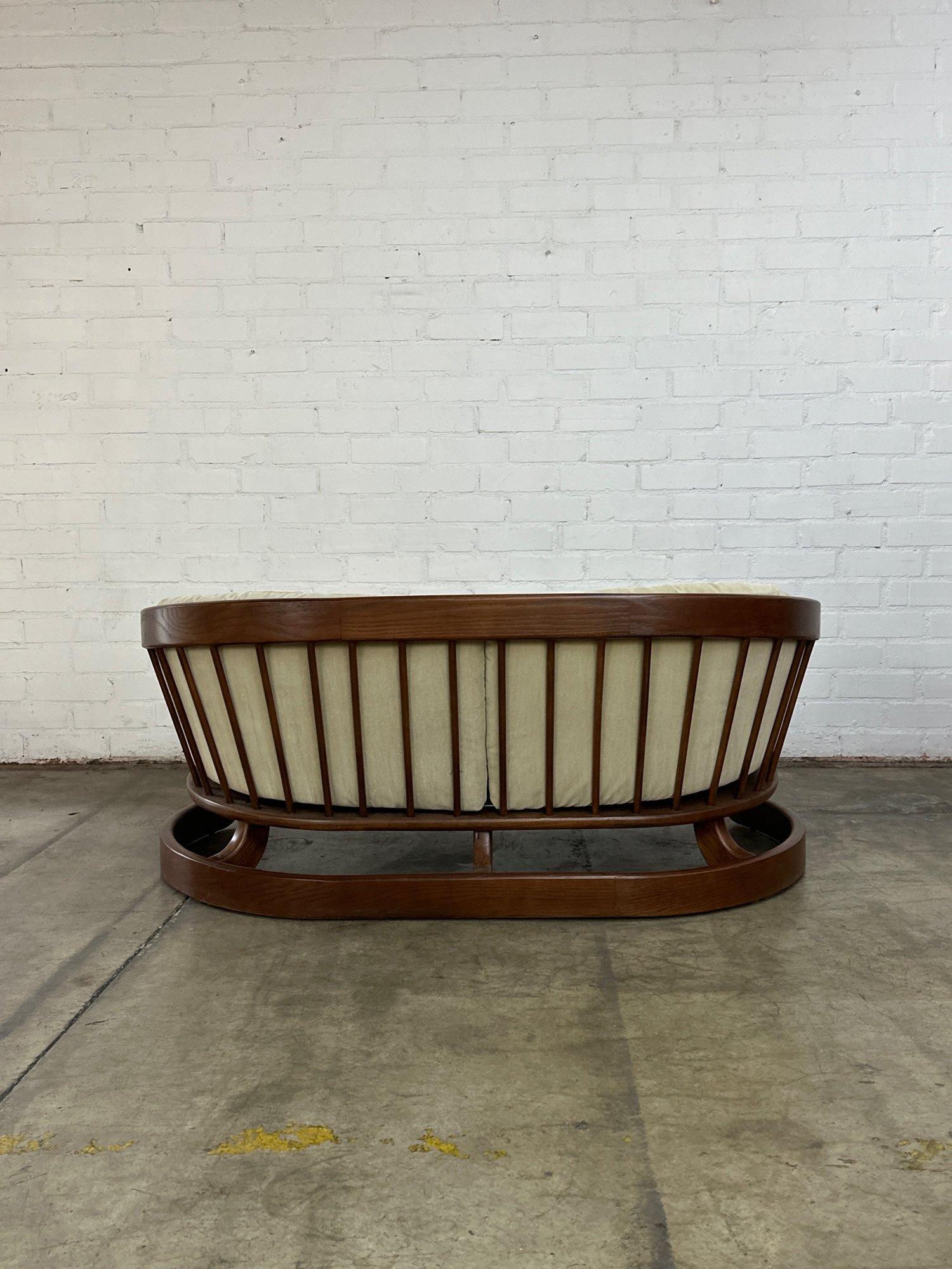Post Modern Oak Sofa by Howard Furniture For Sale 1