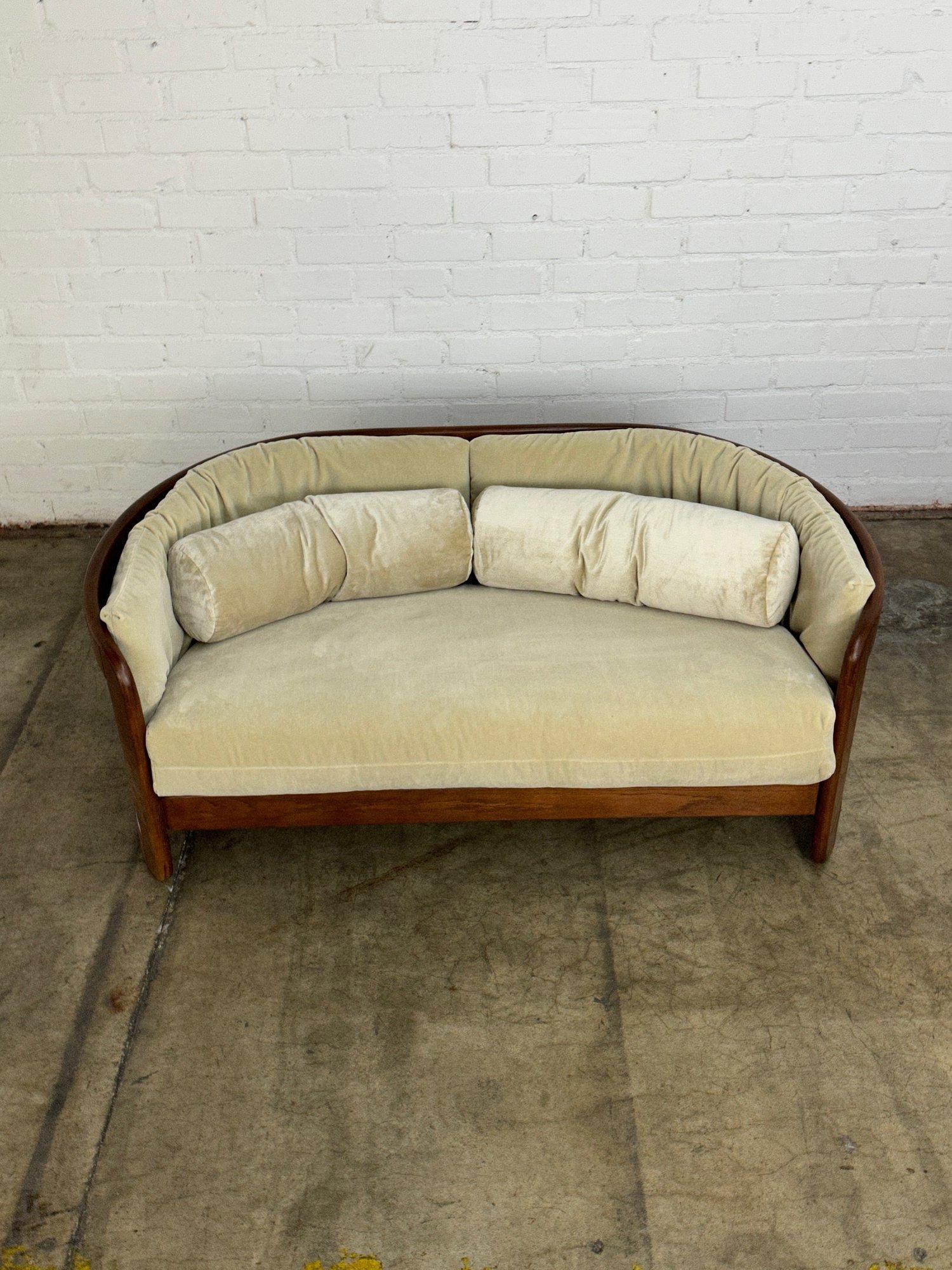 Post Modern Oak Sofa by Howard Furniture For Sale 3