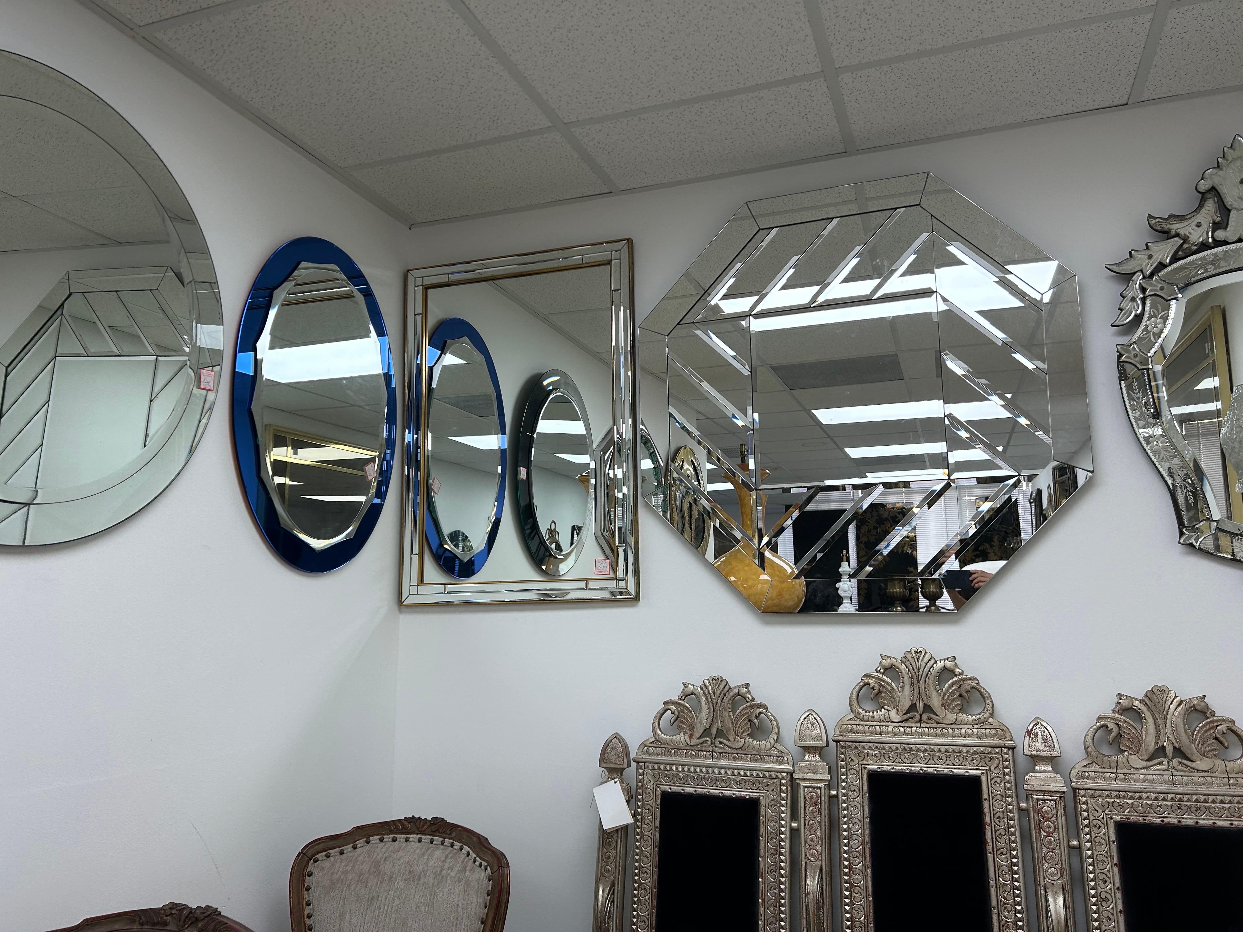 Perlé Miroir biseauté octogonal The Moderns en vente