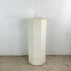 Vintage Post-Modern Octagonal Plaster Pedestal, Late 20th Century