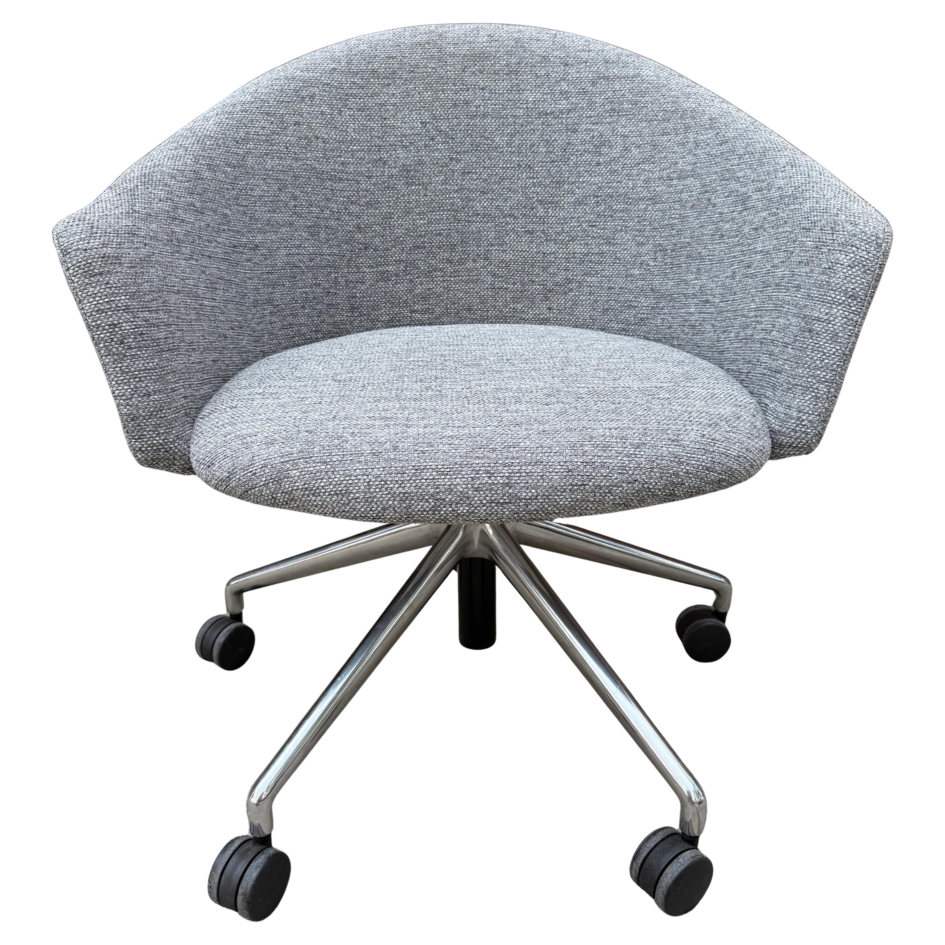Aluminum Post Modern Office Chairs Gray Fabric up to 14 For Sale