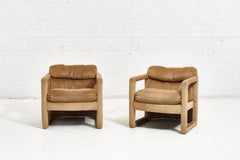 Post Modern Open Arm Barrel Chairs, 1970