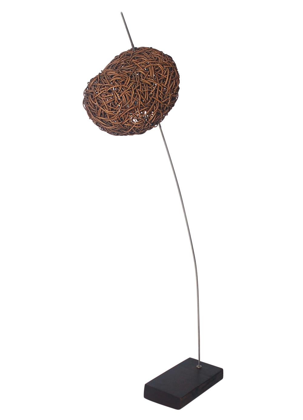 Thai Postmodern Organic Rattan Floor Lamp by Udom Udomsrianan and Planet, 2001 For Sale